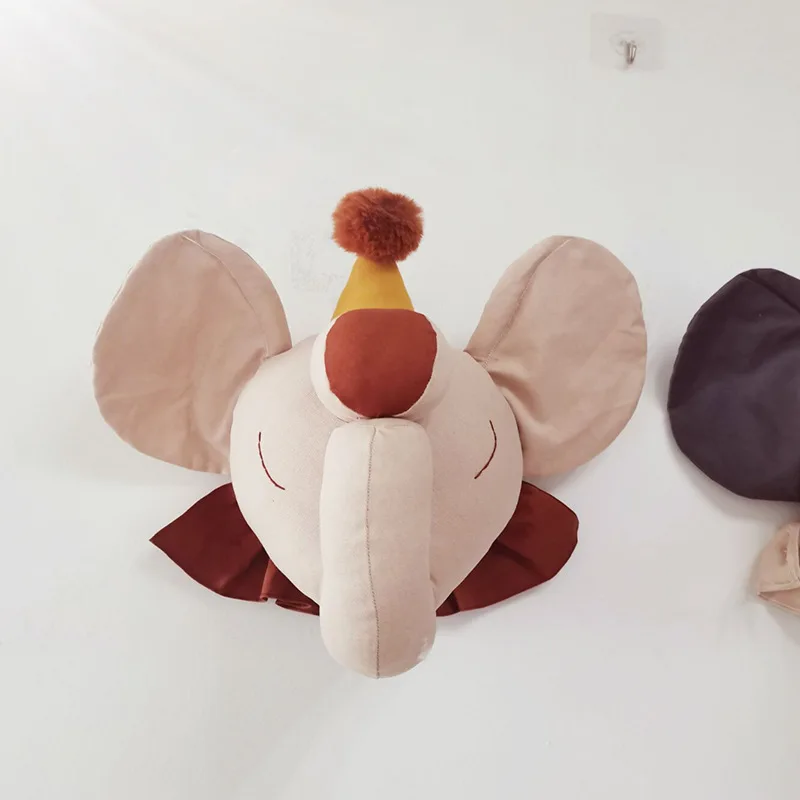 Baby Nursery Girl - INS Cartoon Animals Head Wall Decoration