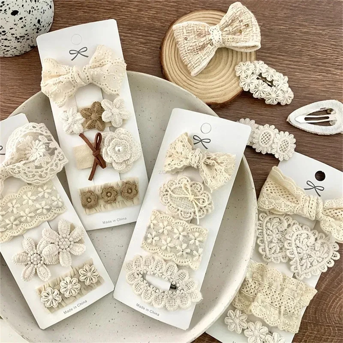 Baby Nursery Embroidery - 4Pcs/set New Flower Embroidery Baby Hairpin
