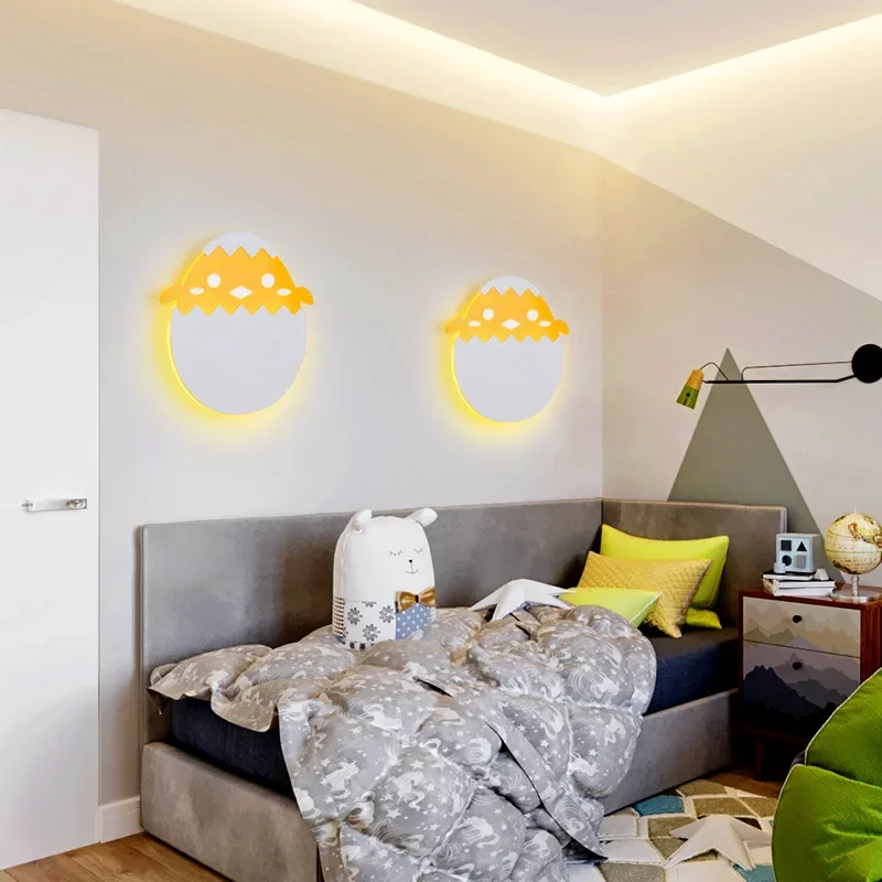 Baby Nursery Egg Light - Cute Dinosaur Egg Wall Lamp, Cartoon