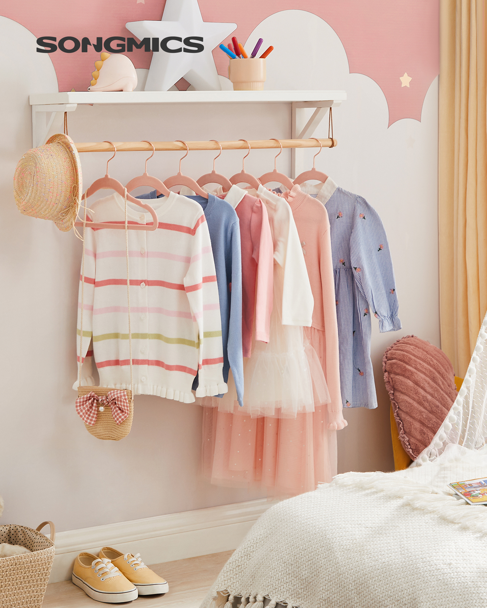 Baby Nursery Hooks - SONGMICS Baby Kids Hangers 30 Pack