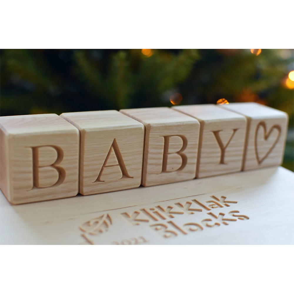 Baby Nursery Furniture - 5Pcs Baby Wood Blocks Birthday Baby