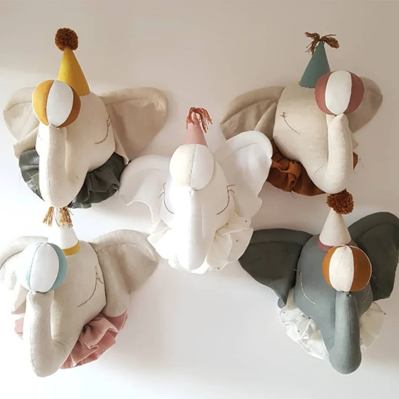 INS Cartoon Animals Head Wall  - đánh giá và giá Baby Nursery Girl
