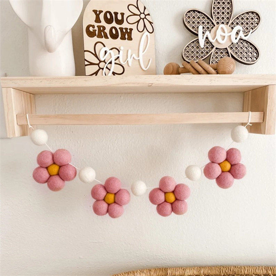 Handmade Felt Daisy Garland Bo - đánh giá và giá Baby Nursery Girl