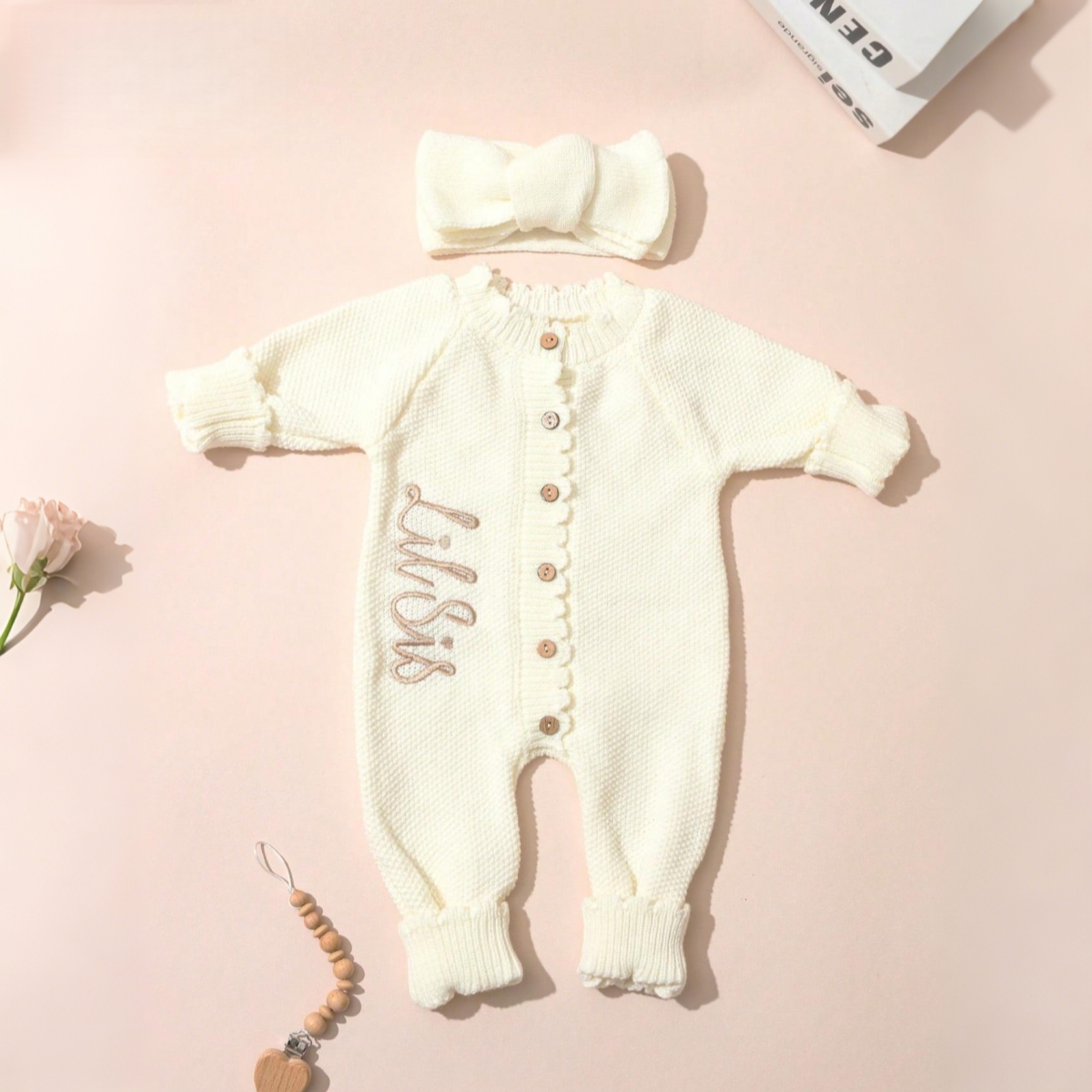 2PCS Infant Girl Cream Knit Co - đánh giá và giá Baby Nursery Embroidery