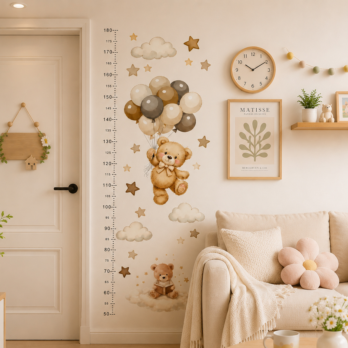 Bohemia Cute Bear Height Chart - đánh giá và giá Baby Nursery Package