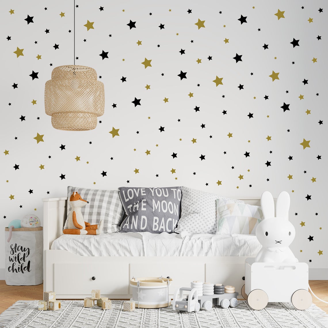 Cartoon 65Pcs Star Wall Sticke - đánh giá và giá Baby Nursery Furniture