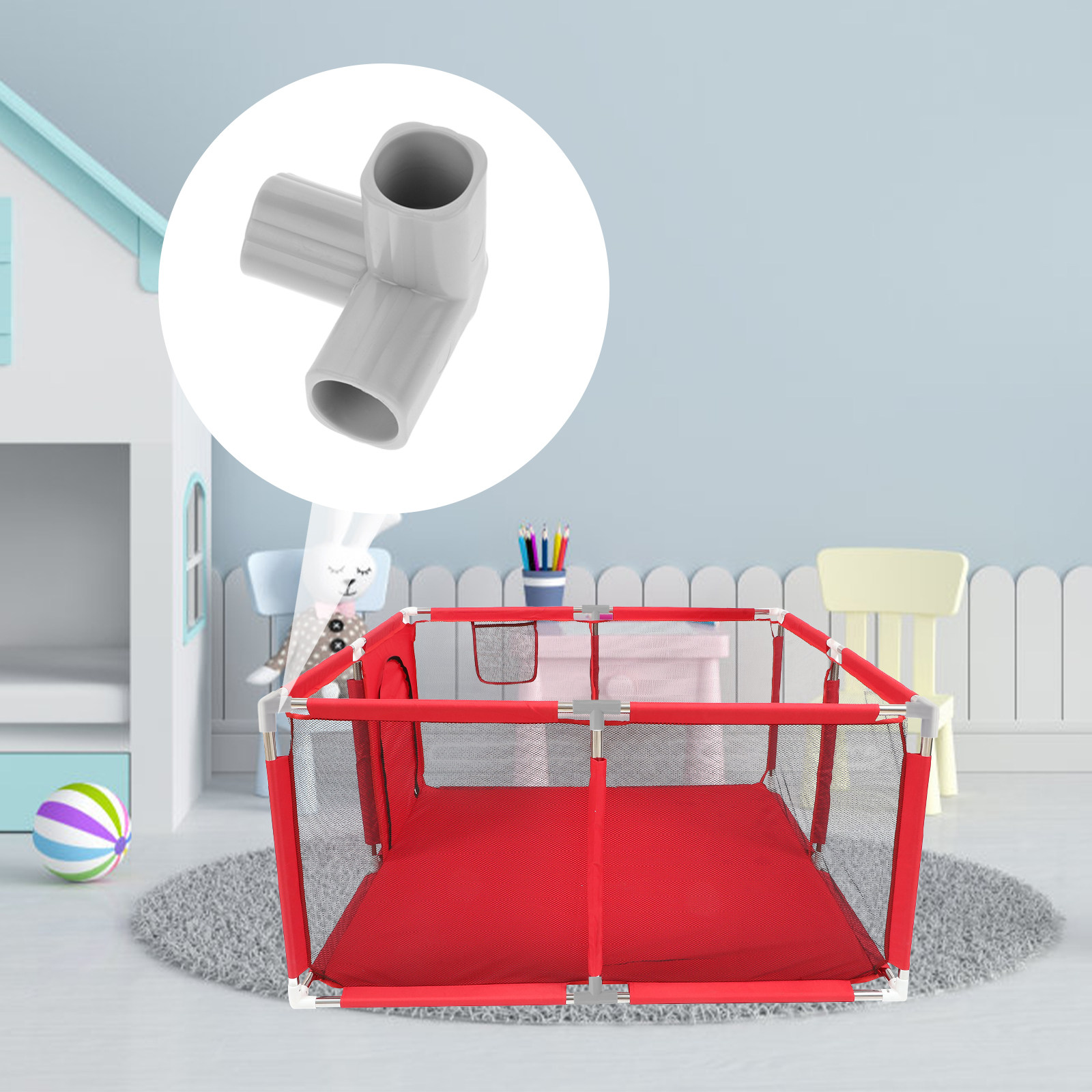 4Pcs Sturdy Steel T-Shape 3-Wa - đánh giá và giá Baby Nursery Kit