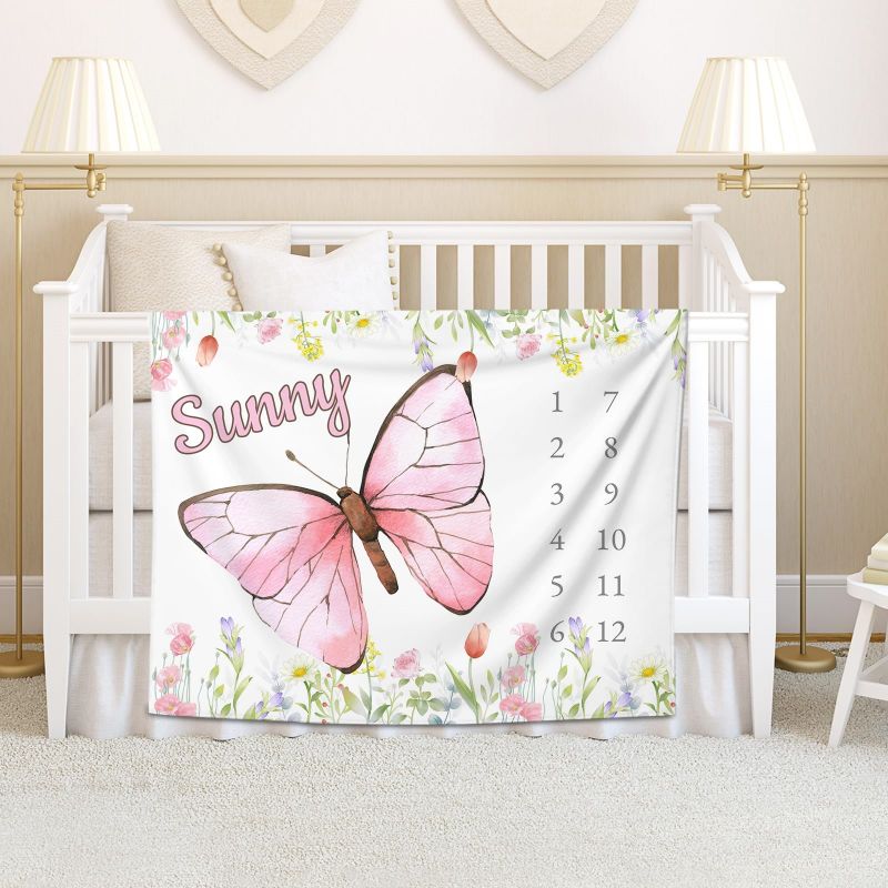 VIKAMA Watercolor Pink Butterf - đánh giá và giá Baby Nursery Girl