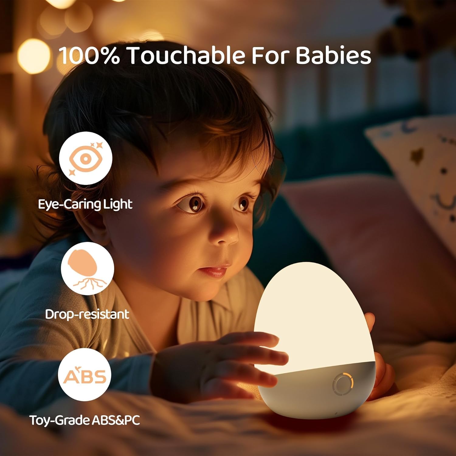 Touch Egg Night Light for Baby - đánh giá và giá Baby Nursery Egg Light
