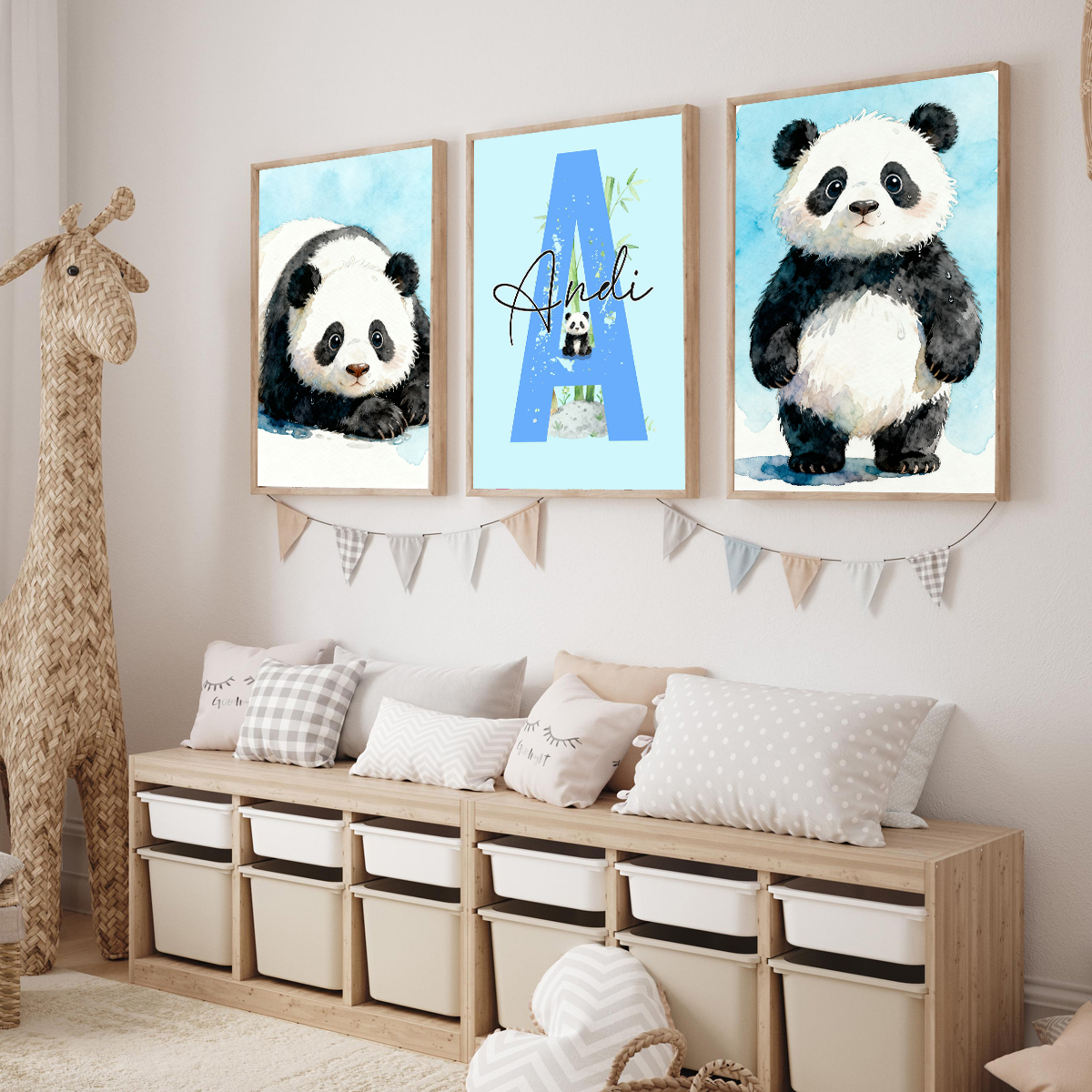 3pcs Personalized Panda Nurser - đánh giá và giá Baby Nursery Girl
