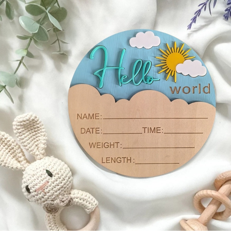 J15U Wooden Hello Baby Announc - đánh giá và giá Baby Nursery In Hospital