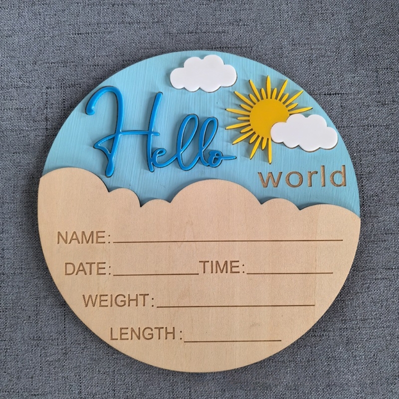J15U Wooden Hello Baby Announc - đánh giá và giá Baby Nursery In Hospital
