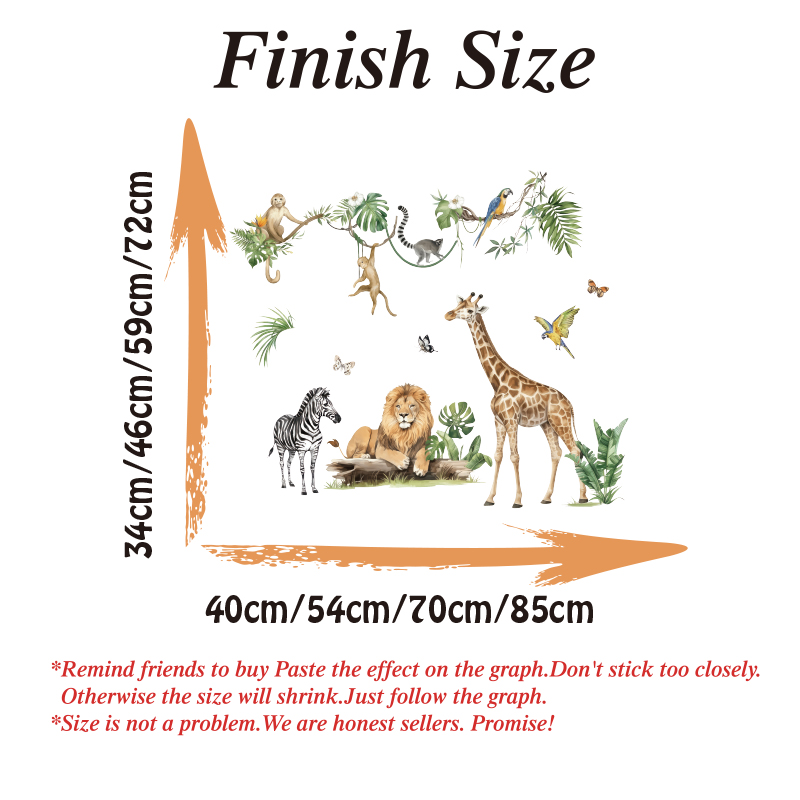 Large Jungle Animal Tropical L - đánh giá và giá Baby Nursery Furniture