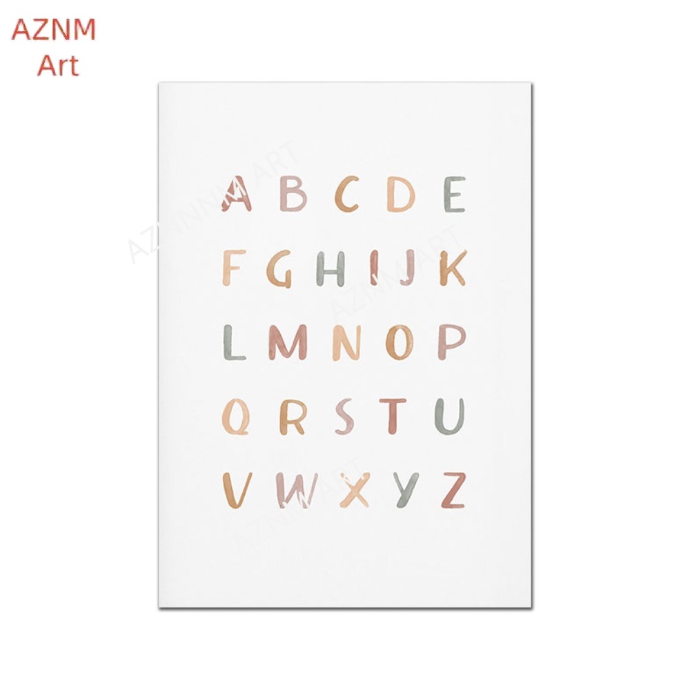 1/3PCS ，Poster Custom ABC 123  - đánh giá và giá Baby Nursery Girl