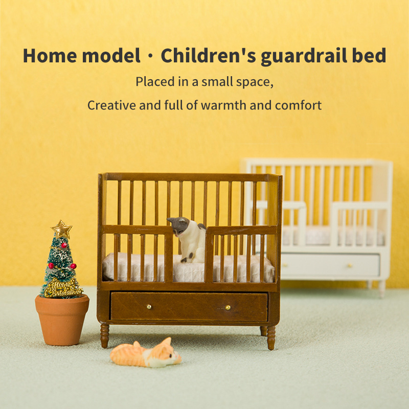 1:12 Miniature White Wood Baby - đánh giá và giá Baby Nursery Furniture