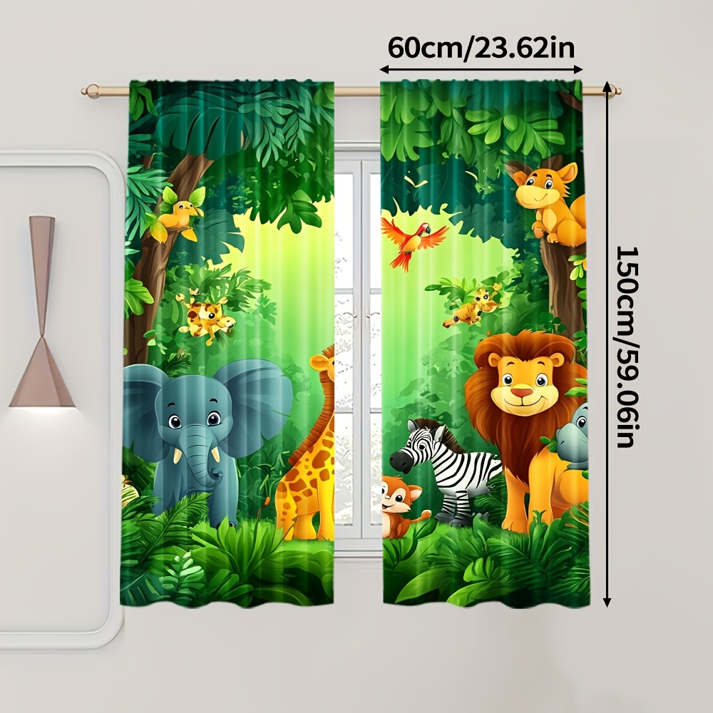 2pcs Cartoon Animal Curtains J - đánh giá và giá Baby Nursery In Hospital