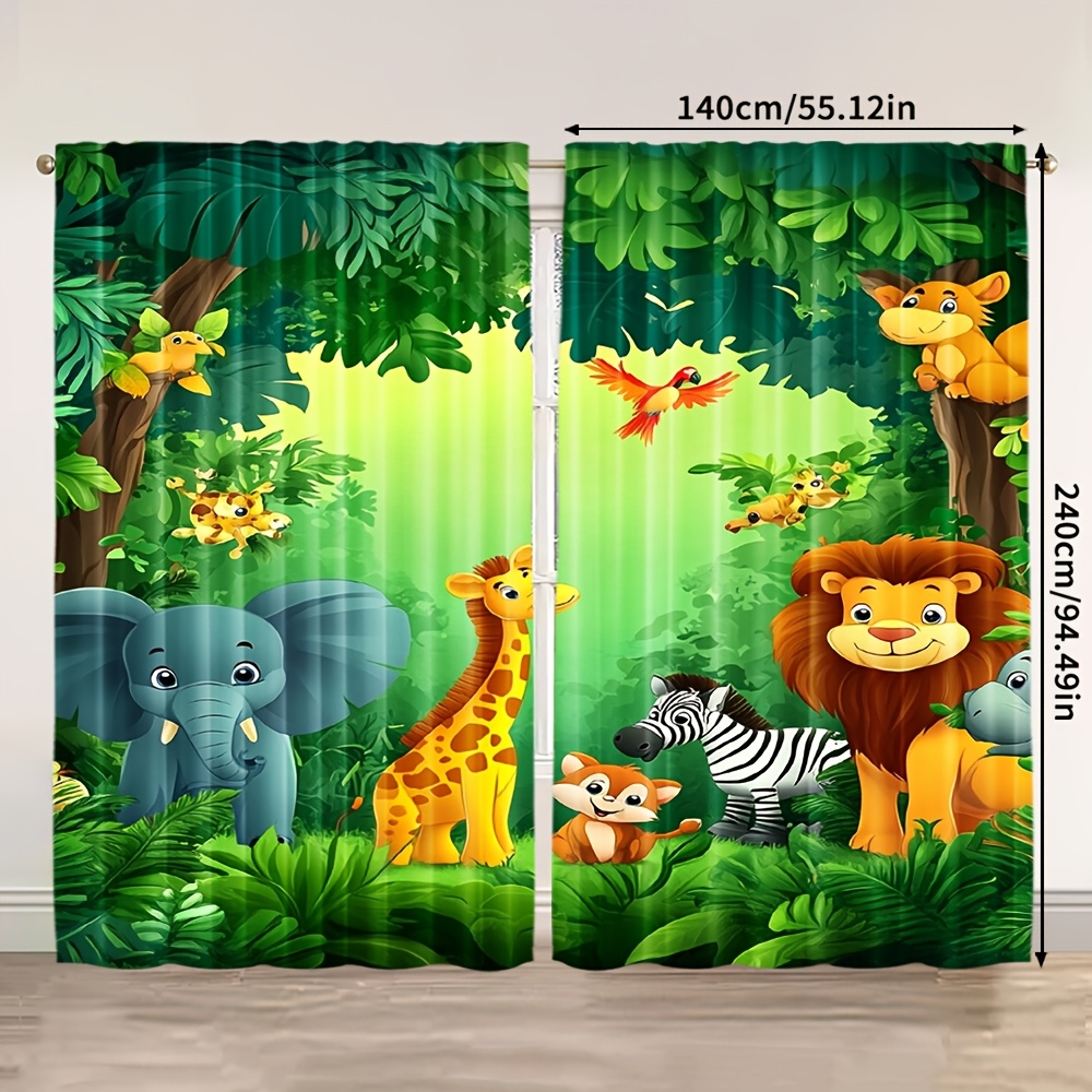 2pcs Cartoon Animal Curtains J - đánh giá và giá Baby Nursery In Hospital