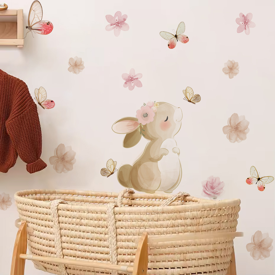 Cartoon Rabbit Flowers Butterf - đánh giá và giá Baby Nursery Furniture