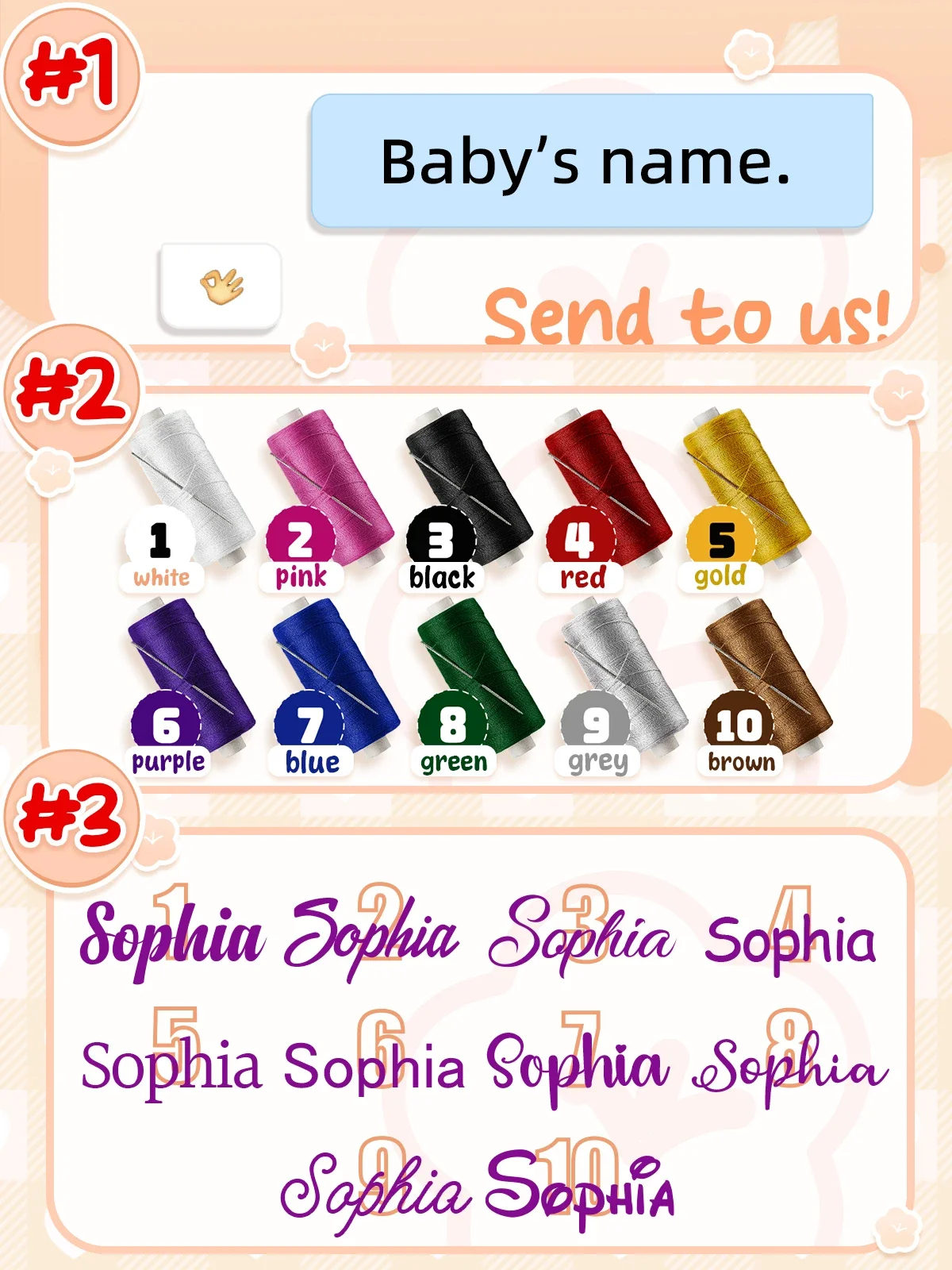 Custom Baby Name 100% Cotton A - đánh giá và giá Baby Nursery Embroidery