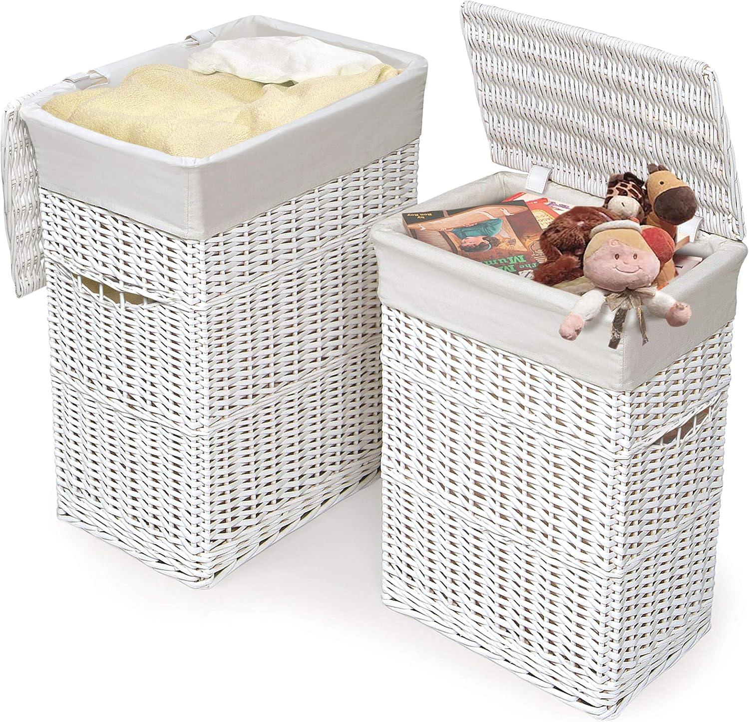 Wicker Nursery Laundry Hampers - đánh giá và giá Baby Nursery Hamper With Lid