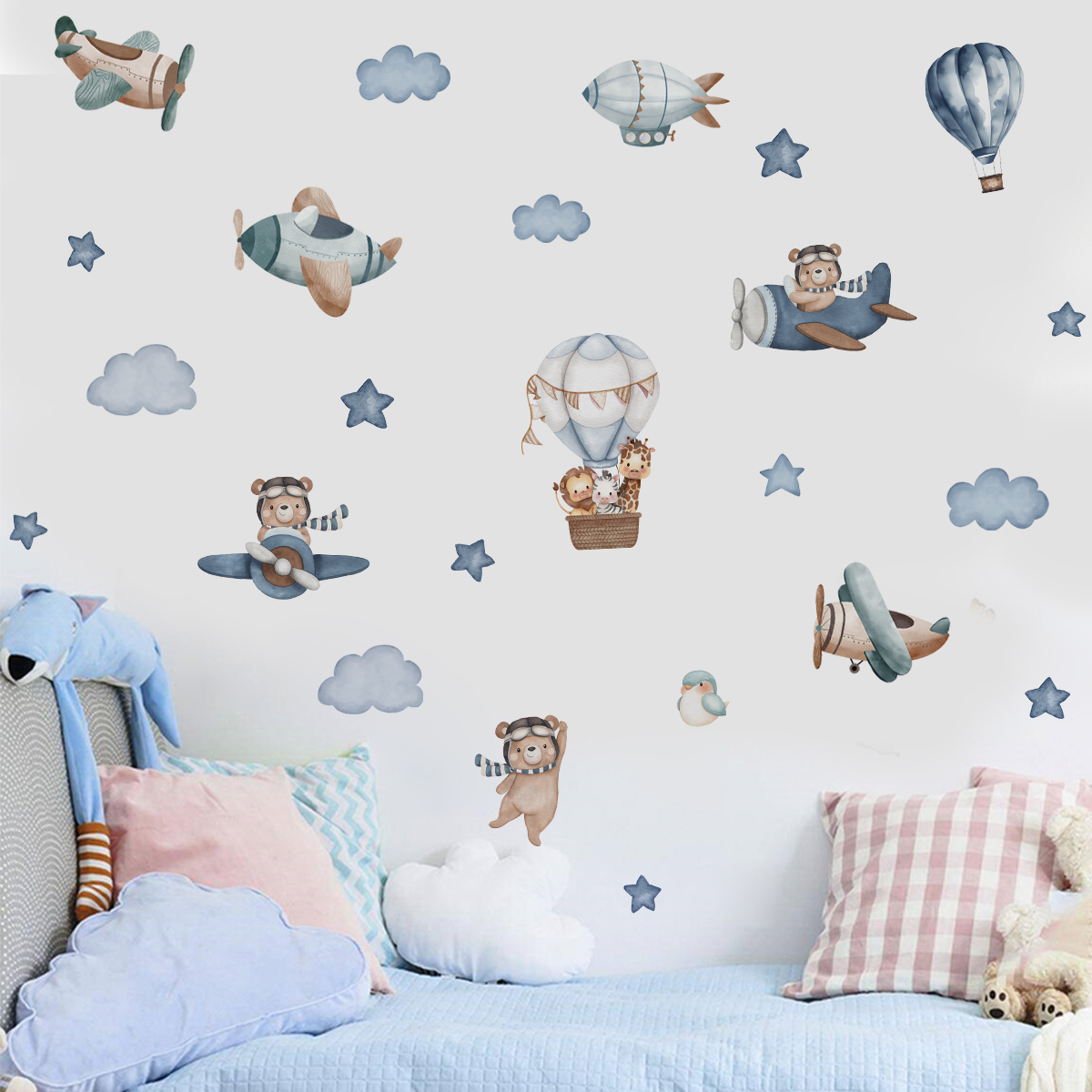 Watercolor Animals Hot Air Bal - đánh giá và giá Baby Nursery Furniture