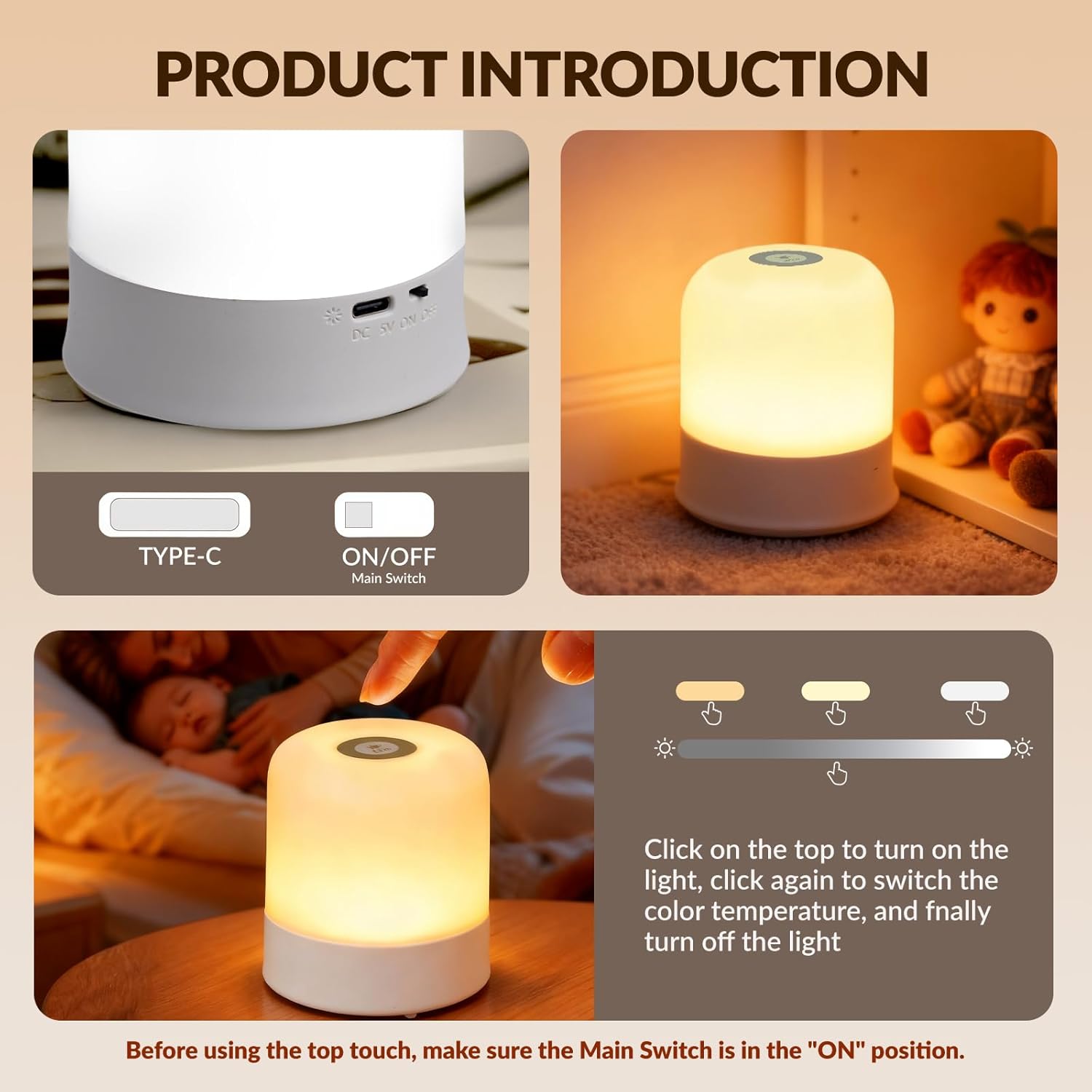 Portable Baby Night Light, 3 C - đánh giá và giá Baby Nursery Egg Light