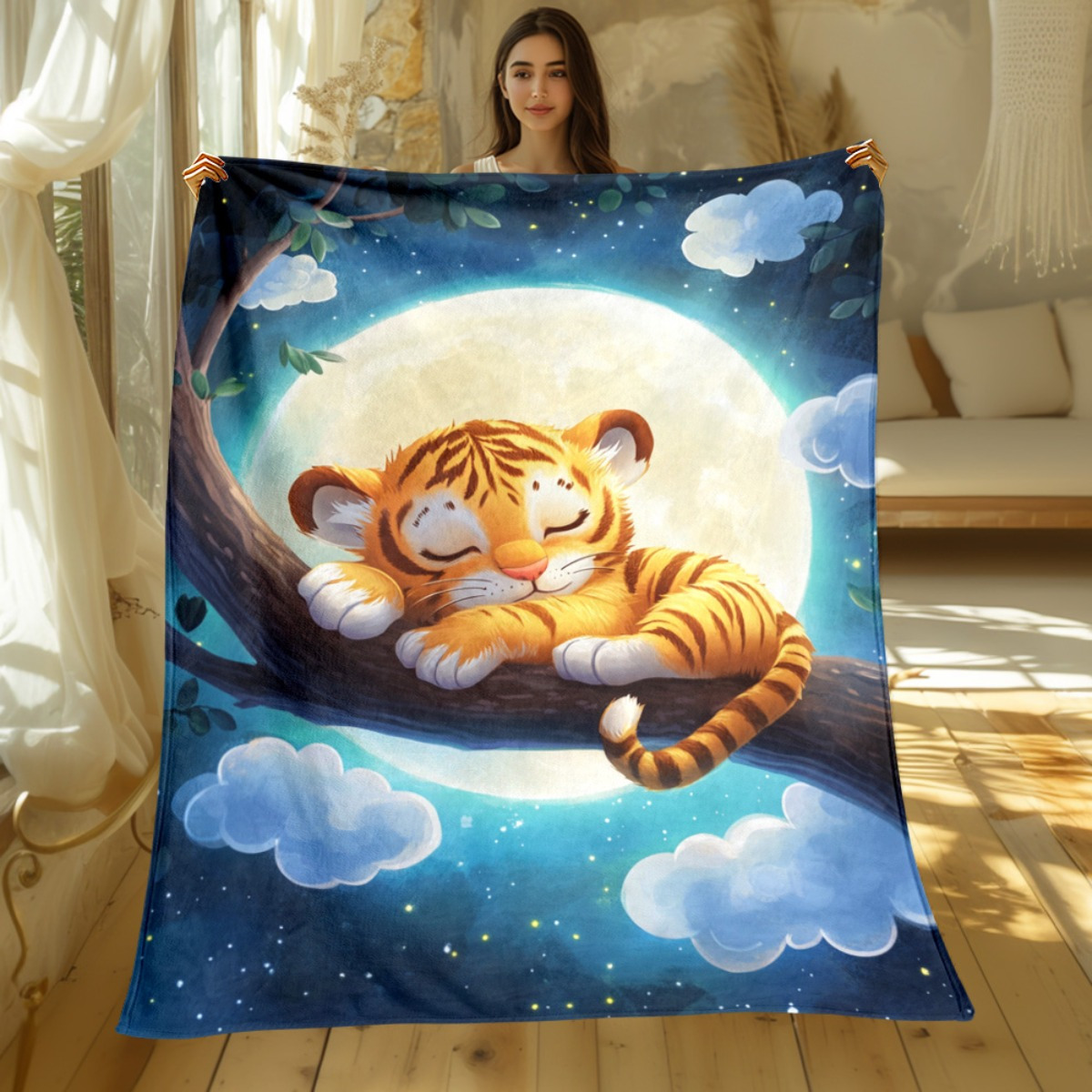 Cute sleeping tiger on tree br - đánh giá và giá Baby Nursery In Hospital