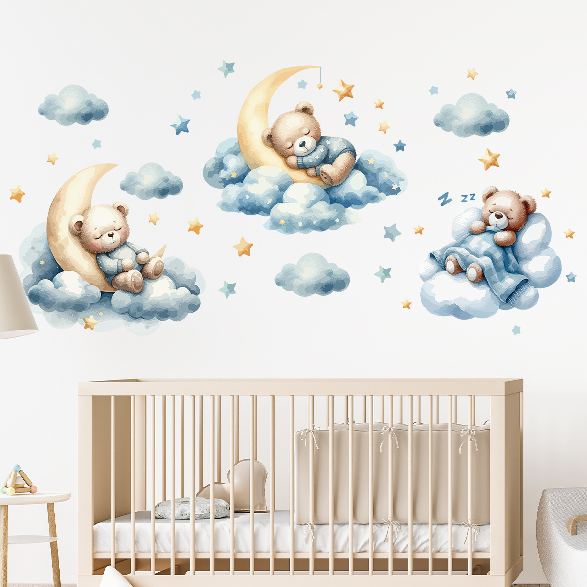 Watercolor Bear Sleep Moon Clo - đánh giá và giá Baby Nursery Furniture