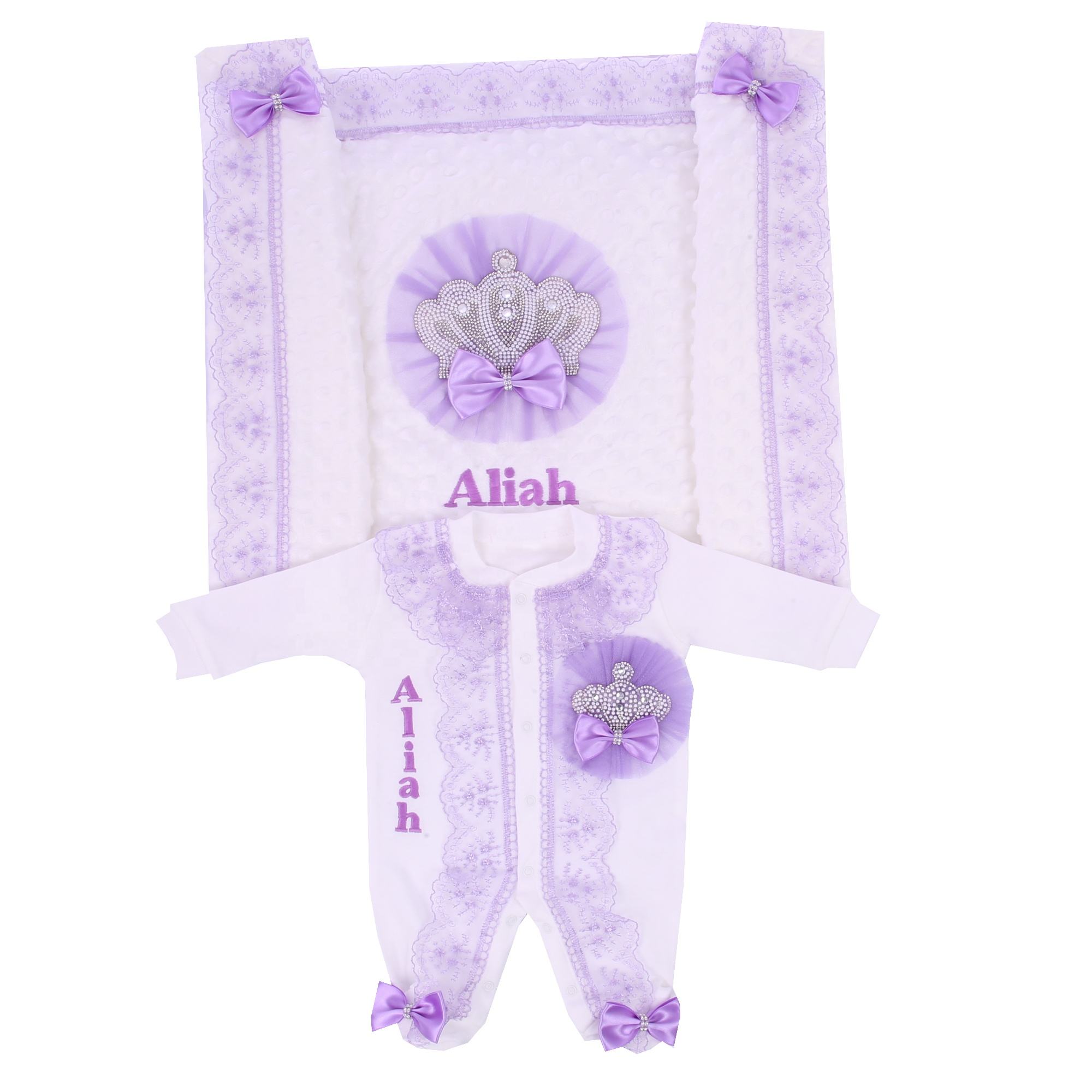 Lavender Lace 5pcs Baby Girl L - đánh giá và giá Baby Nursery Embroidery