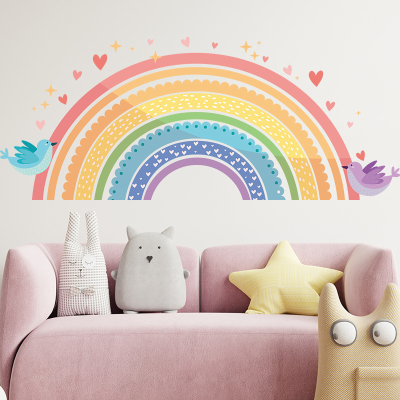 Colorful Rainbow Bird Love Wal - đánh giá và giá Baby Nursery Package