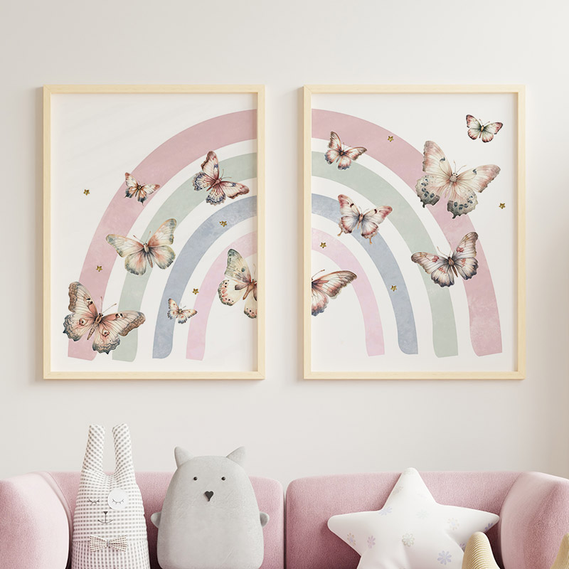 Pink Rainbow Butterfly Custom  - đánh giá và giá Baby Nursery Girl