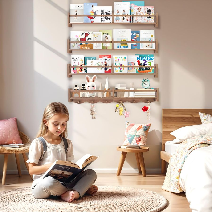 Nursery Book Shelves Wall Moun - đánh giá và giá Baby Nursery Hooks