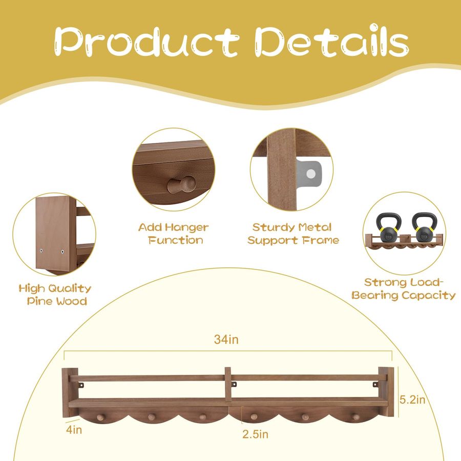 Nursery Book Shelves Wall Moun - đánh giá và giá Baby Nursery Hooks