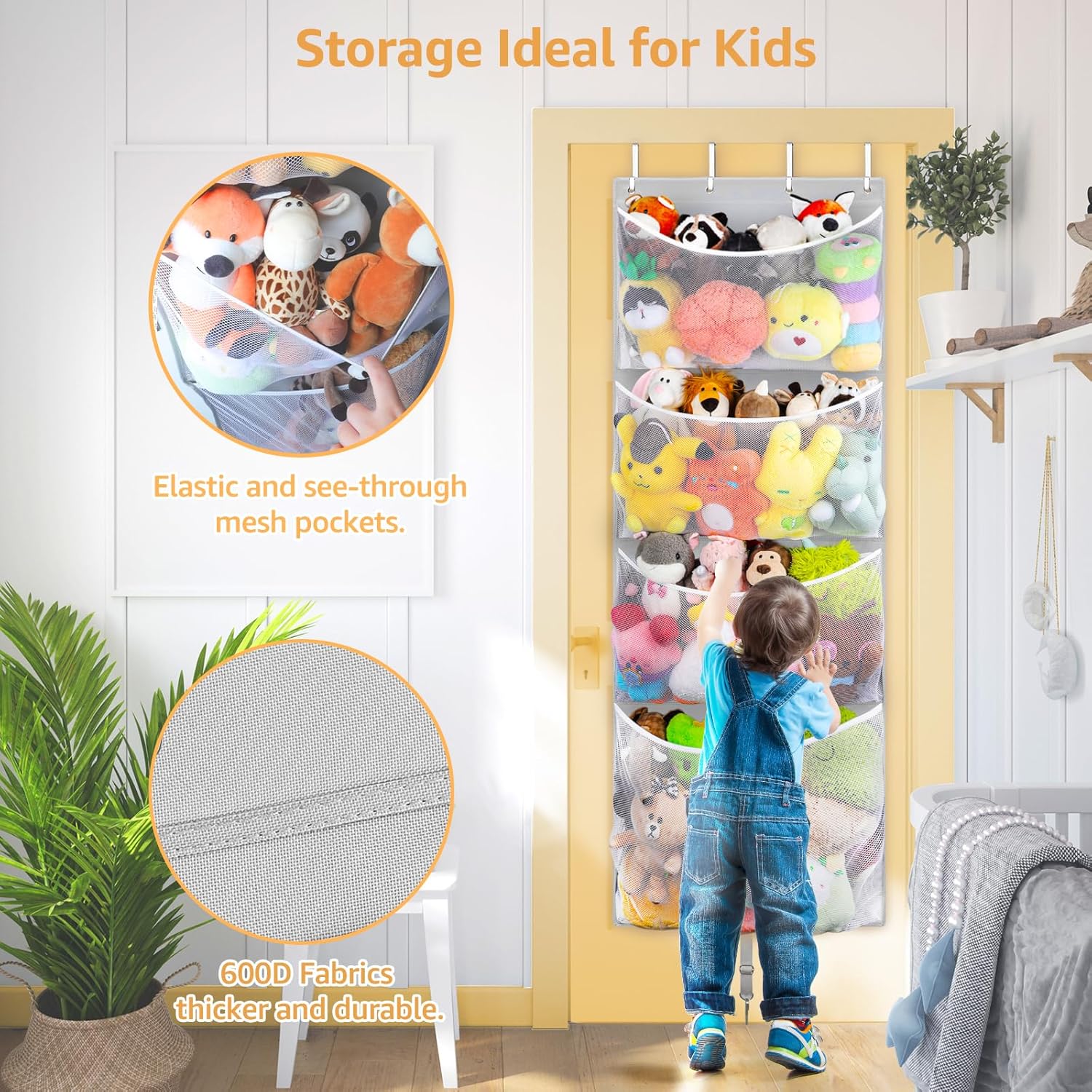 Hanging Stuffed Animal Storage - đánh giá và giá Baby Nursery Hooks