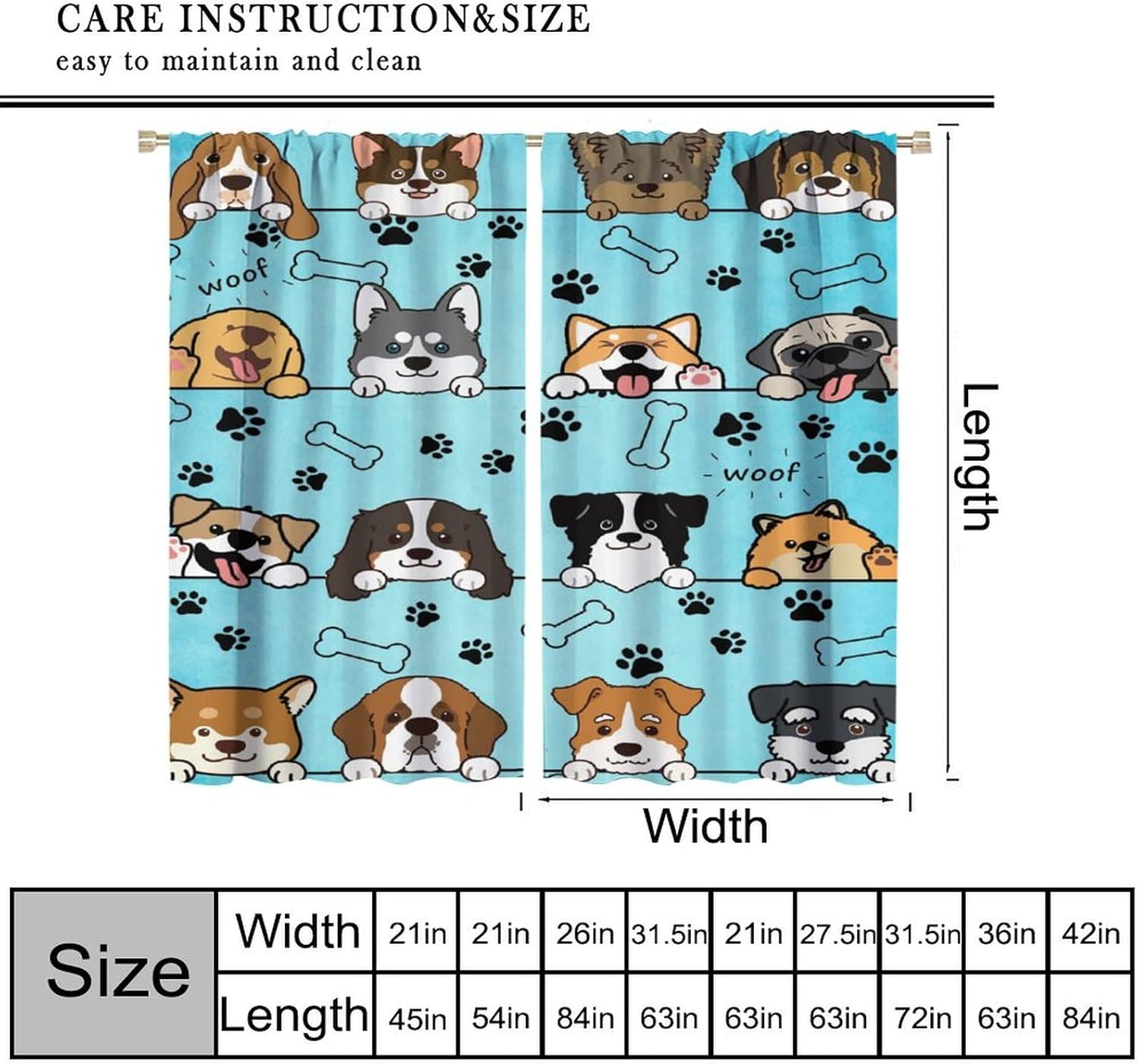 Cute Dog Curtains for Kids Gir - đánh giá và giá Baby Nursery In Hospital