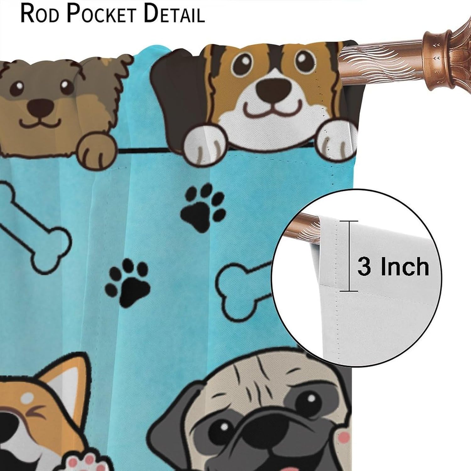 Cute Dog Curtains for Kids Gir - đánh giá và giá Baby Nursery In Hospital